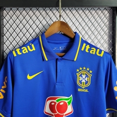 Camisa da Seleção Brasileira Polo Azul 2022/23 - loja online