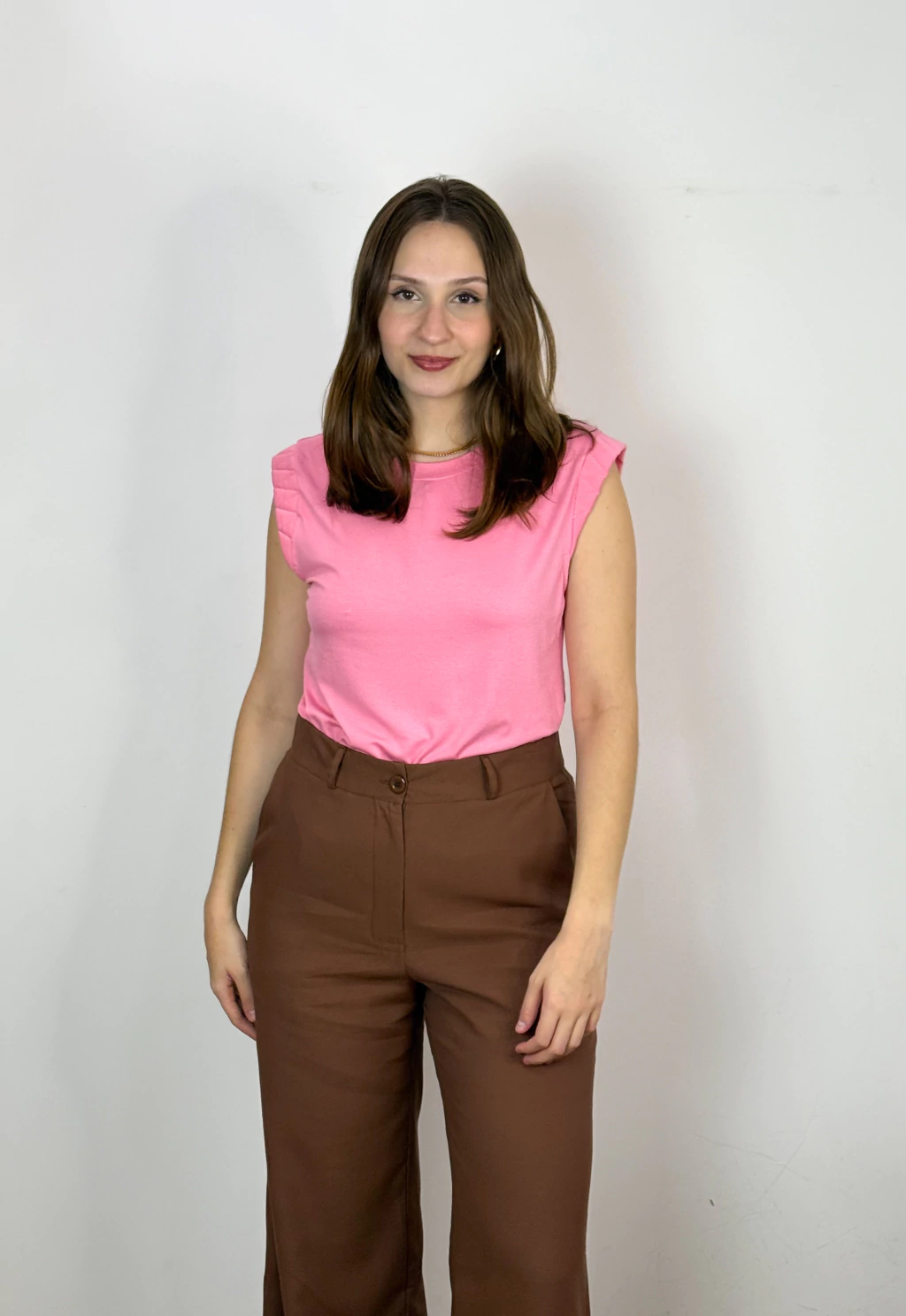 Blusa Ombreira Basica - Rosa