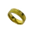 Anel Trabalhado Metal Dourado 2 Fios - Aço Inoxidavel 8MM