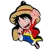 Chaveiro One Piece - Luffy D. Monkey - Soco no Ar - loja online
