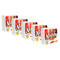 Kit 5 Pacotes de Guardanapo 21x22cm Folha Simples Nobby