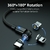 Fast magnetic cable support charging and data transmission Nylon Braided Data Ca