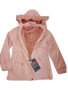 Jaqueta Parka Forrada Feminina Moda Inverno Byunna Com Capuz na internet