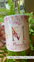 Caneca de Porcelana - Alfabeto Floral Violeta