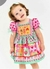 VESTIDO E CALCINHA A FESTA VAI COMECAR VERDE E ROSA - comprar online