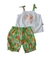 CONJUNTO GATINHA FLORIDA BRANCO E VERDE - ALPHABETO