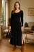 Vestido longo com fenda Clarice - comprar online