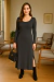 Vestido longo com fenda Clarice na internet