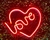 Painel Led Neon Letreiro Luminoso Love Coração - Comercial Luvi
