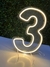 Painel Neon Numero 3 Festa Iluminação Frio ou Quente 30 Cm - comprar online