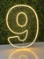 Número 9 Quente ou Frio 50cm Painel, Neon Led, Decoração