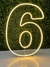 Número 6 Quente ou Frio 50cm Painel, Neon Led, Decoração - Comercial Luvi