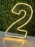 Número 2 Quente ou Frio 50cm Painel, Neon Led, Decoração - comprar online