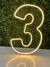 Imagem do Número 3 Quente ou Frio 50cm Painel, Neon Led, Decoração
