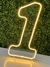 Número 1 Quente ou Frio 50cm Painel, Neon Led, Decoração - Comercial Luvi
