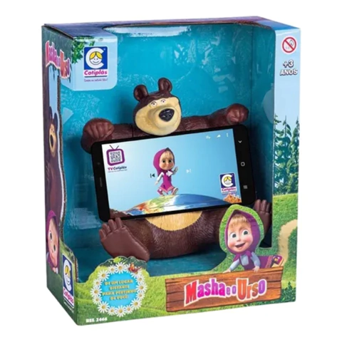 Boneco Urso Em Vinil Da Masha Porta Celular Cotiplas 2466