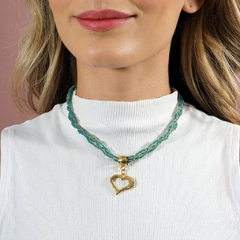 Choker fios miçangas