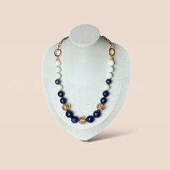 Colar Lápis Lazuli e Quartzo - comprar online
