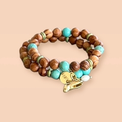 Pulseira dupla Turquesa