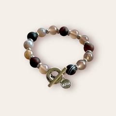 Pulseira Ágata Cinza Mirna