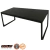 MESA PARA REUNIÃO 2,50 X 1,00 PÉ QUADRADO PRETO