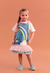 SALOPETE INFANTIL PETIT CHERIE JEANS ARCO IRIS