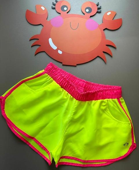 SHORT KIDS LETICIA AMARELO FLUOR 38063