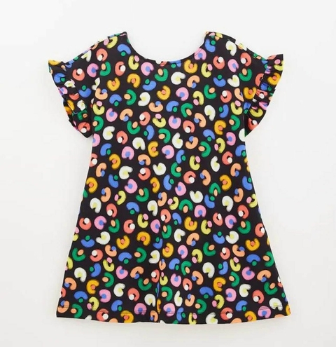 VESTIDO MALHA MANCHADINHA PRETO FÁBULA
