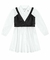 CONJ VESTIDO ML E SOBREPOSIÇAO BRANCO/PRETO na internet