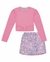 CONJ BLUSA ML E SAIA/SHORTS ROSA BARBIE - comprar online