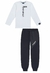 CONJ CAMISETA ML E CALÇA BRANCO/PRETO - comprar online