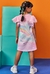 VESTIDO EM FLY TECH E TULE ROSA - comprar online