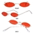 Óculos Vintage Small Frame Shades Retro Oval Black Sunglasses Unisex Luxury Brand D - international express