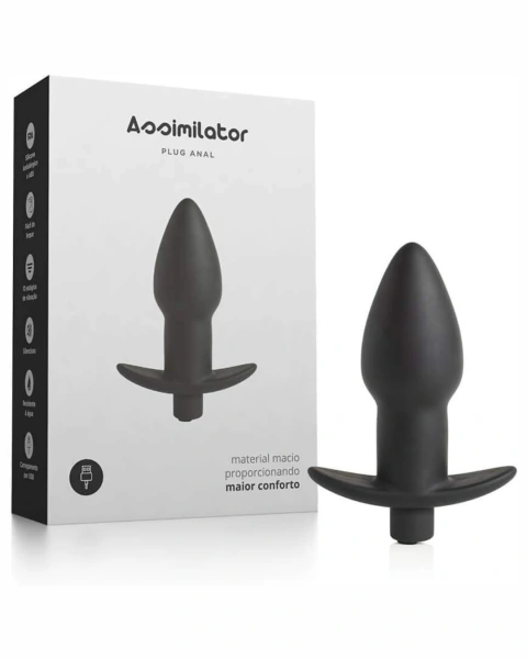 Plug Anal Multivelocidade Recarregável Assimilator Black
