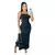 Vestido Feminino Canelado Longo de Alcinha Com Fendas TAMANHO ÚNICO - PlanetShoes