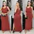 Vestido Longo De Alça Larga Com Babado G - PlanetShoes