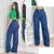 Calça Jeans feminina Wide Leg CARGO E BASICA Pantalona boca larga - cintura alta premium - loja online