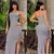 Imagem do vestido Feminino Canelado longo de alcinha /vestido canelado com duas fendas EDIÇÃO PREMIUM
