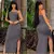 vestido Feminino Canelado longo de alcinha /vestido canelado com duas fendas EDIÇÃO PREMIUM