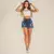 Short Saia Feminino Jeans Versátil Cintura Cos Alta - comprar online