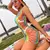 Lingerie de fada sexy, vestido xadrez colorido, malha, meias de seda, uniforme, vista através do macacão, arco-íris, rede de pesca