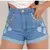 Shorts Jeans pedraria cintura alta premium na internet