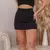 Short Saia Feminino Com Cinto Forrado Shorts Curto Fenda Bermuda Sainha Cintura Alta