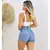 Shorts Jeans pedraria cintura alta premium na internet