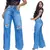 Calça Jeans feminina Wide Leg CARGO E BASICA Pantalona boca larga - cintura alta premium na internet