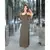 Vestido Longo De Alça Larga Com Babado G - loja online