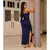 vestido Feminino Canelado longo de alcinha /vestido canelado com duas fendas EDIÇÃO PREMIUM - PlanetShoes
