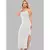 Vestido Alcinha Liso Longo Verão Moderno Canelado Fenda Lateral