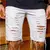Shorts masculinos Jeans rasgados Estilo fashion masculino Outlet de fábrica