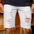 Shorts masculinos Jeans rasgados Estilo fashion masculino Outlet de fábrica na internet